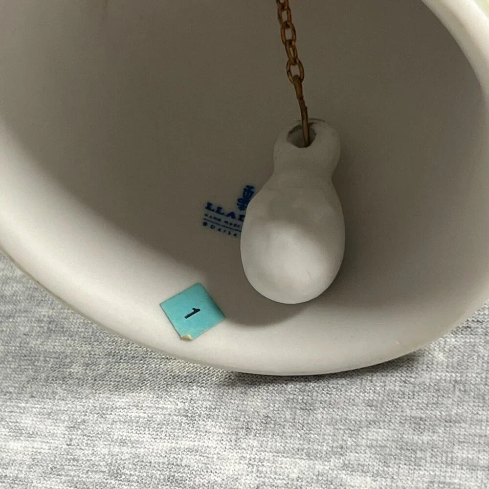 Lladro 1988‎ Christmas Bell Ornament Santa St Nick Reindeer Spain Retired